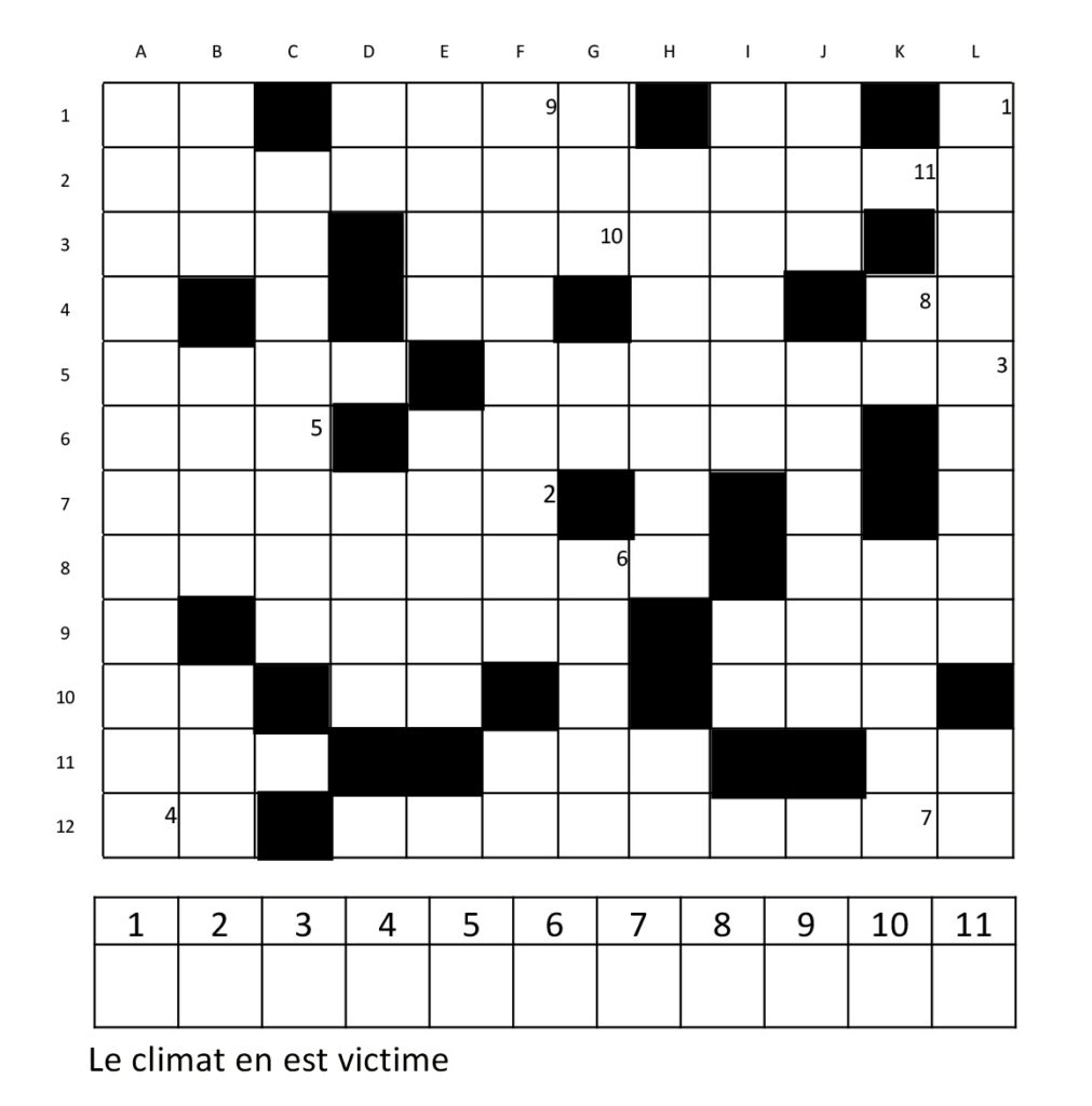 Grille de mots croisés